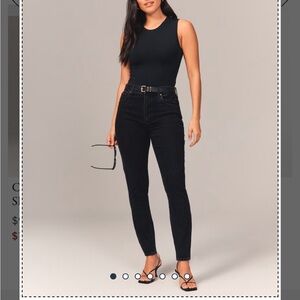 Abercrombie & fitch **sold out ** Curve Love skinny high rise . Dark wash/ black